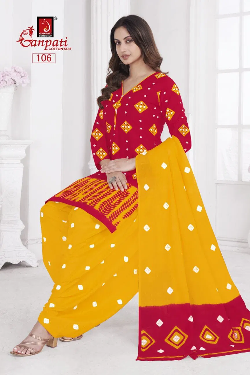 Shibori Special Vol 01 By Ganpati Heavy Cotton Printed Dress Material Online Wholesale